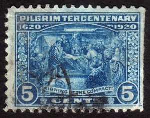 1920, US 5c, Pilgrim Tercentenary, Used, Sc 550