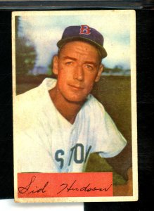 1954 BOWMAN SID HUDSON VG