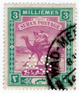 (I.B) Sudan Postal : Army Service 3m