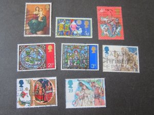 Great Britain selected 8 stamps Christmas Religion FU