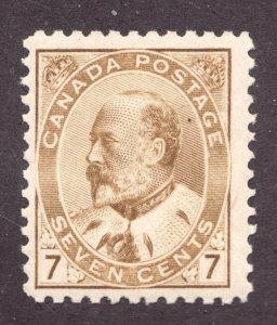 1903 - #92  MNH  F/VF - 7c Olive Bistre - Canadian Edward VII Stamp cv$990