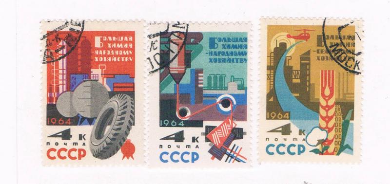 Russia 2872-74 Used set Industry 1964 (R0502)