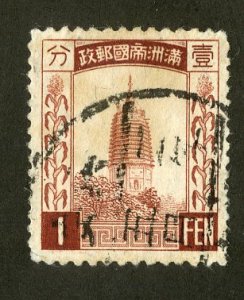 MANCHUKUO 38 USED BIN .65 BUILDING