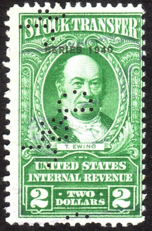 1940, US $2, Stock transfer, Used, Sc RD80