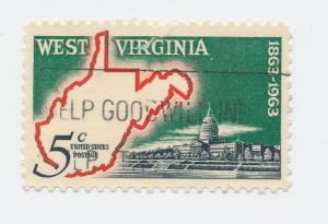 USA 1963 Scott 1232 used - West-Virginia Statehood Centenary