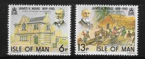 Isle of Man 1978 James Ward Manx Pioneer in Canada Sc 137-138 MNH A2708