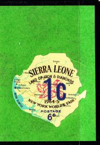 Sierra Leone MH SG #351 1c on 6p New York World's Fair - 1965 Additional Surc...