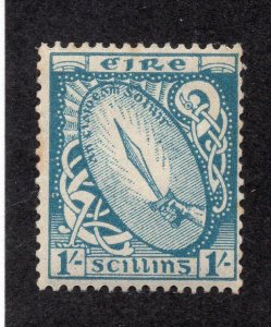 Ireland 1923 1sh light blue Sword, Scott 76 MNH, value = $110.00