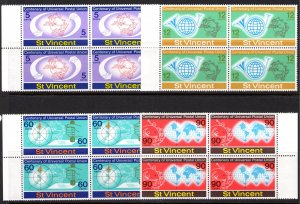 St.Vincent 1974 Sc#375/378 UPU CENTENARY Block of 4 MNH