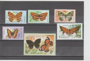 Laos  Scott#  386-391  MNH  (1982 Butterflies)