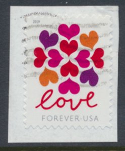 USA   Sc# 5339  self-adhesive on piece Love Forever  2019   see scan & details