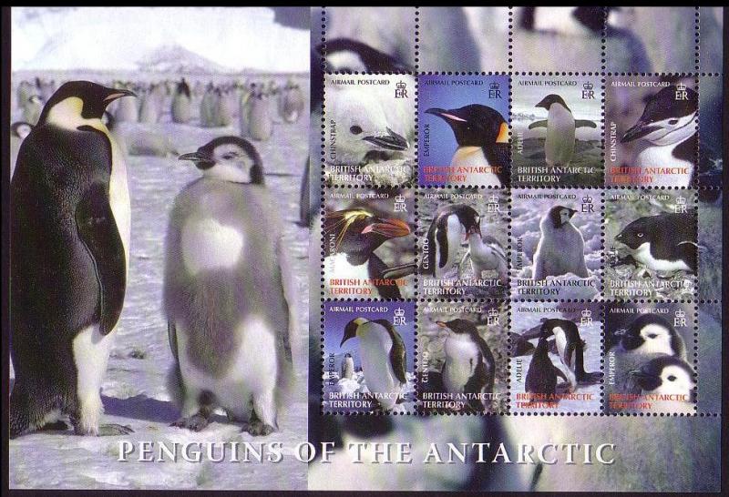 BAT Penguins Sheetlet of 12 2nd issue SG#424/35