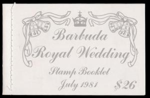 Barbuda 493-5 Booklet SB3 MNH Royal Wedding, Architecture