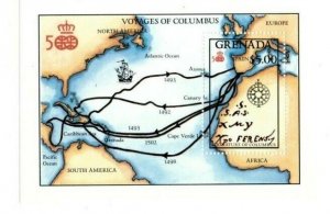 Grenada - 1987 - Columbus - Souvenir Sheet - MNH (Scott#1504)