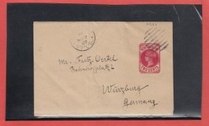 PB2 NFLD 1907 Post Band NFLD 2c Carmine to Germany clean and neat