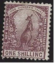Australia NSW #86b Mint no gum single, perf. 12 x 11.5, kangaroo issued 1889