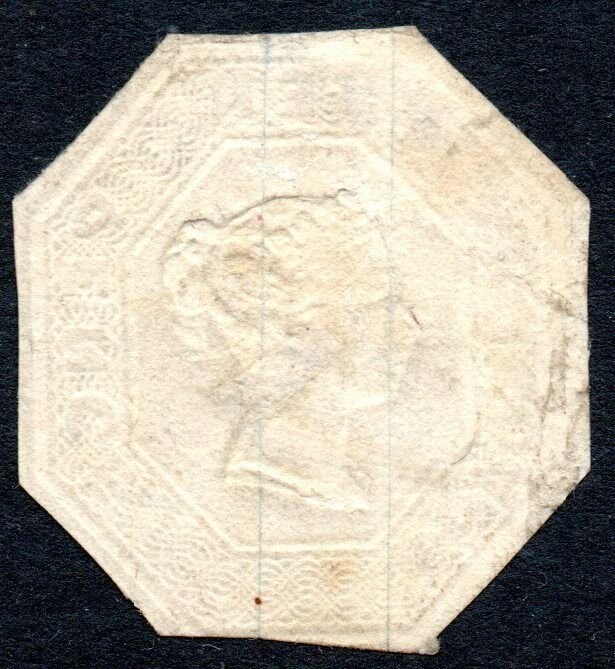 1848 Sg 57 10d brown Embossed Issue Cut to Shape