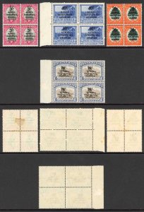 Kenya Uganda Tanganyika SG151/54 1941-42 KGVI 2 Sets Opt (Type T16)