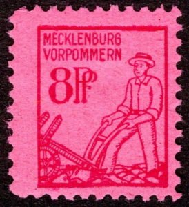 1945, Germany, Mecklenburg-Vorpommern 8pf, MH, Sc 12N4