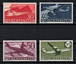 LIECHTENSTEIN 1960 - Planes, airmail / complete set MNH (CV $30)