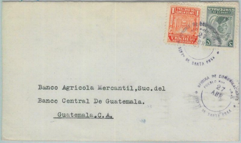 81668 - GUATEMALA -  POSTAL HISTORY -  COVER from Pueblo Nuevo Viñas  1948