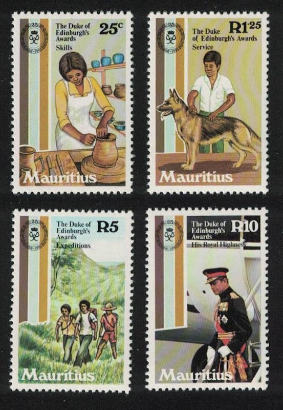 Mauritius Dogs 25th Anniversary of Duke of Edinburgh Award 4v SG#628-632