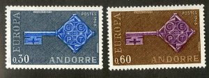 FRENCH ANDORRA 182-3 MH SCV $16.50 BIN $7.75 KEYS