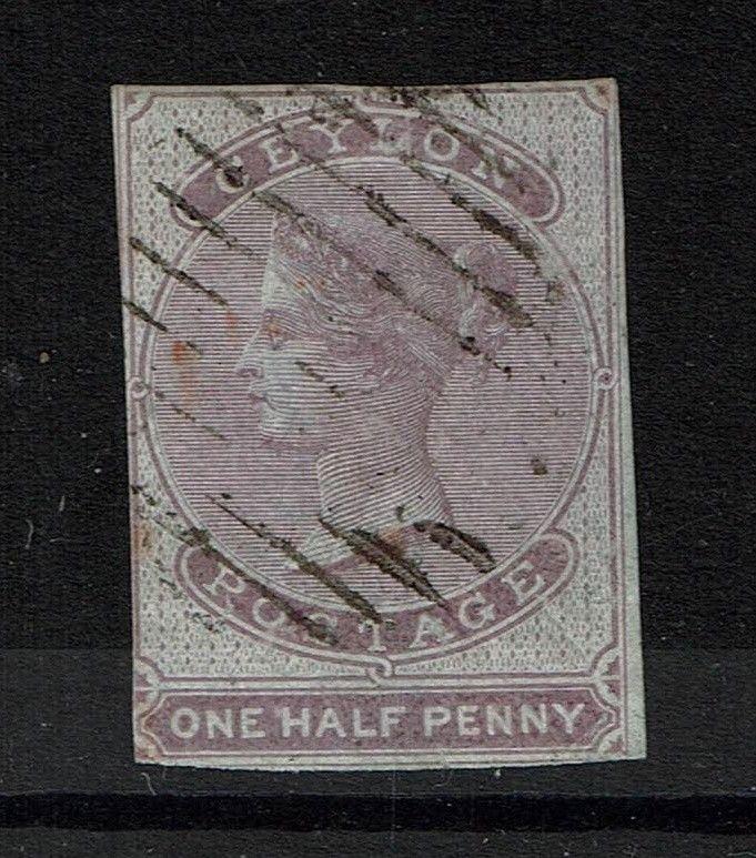 Ceylon SG# 16 - Used / Blue Paper / Reddish Lilac - Lot 090317