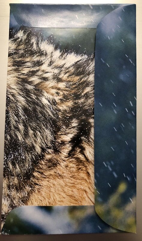 2023 ENDANGERED SPECIES FDC HAND CRAFTED FOLDED CACHET  Mexican Gray Wolf
