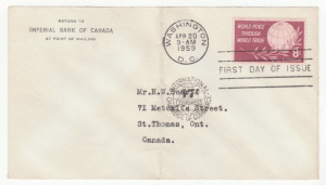 USA First Day Cover # 1129 - World Peace through World Trade