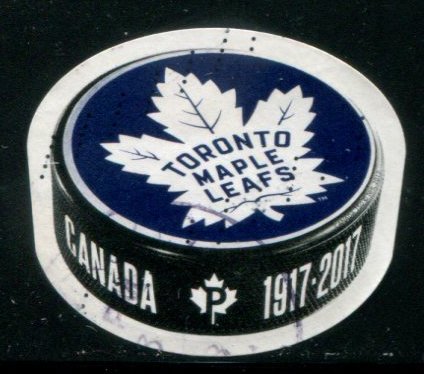3043 Canada P Toronto Maple Leafs 100th Anniv on puck SA, used