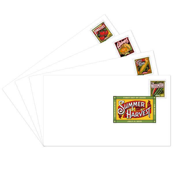 US 5004-5007 Summer Harvest (set of 4) DCP FDC 2015