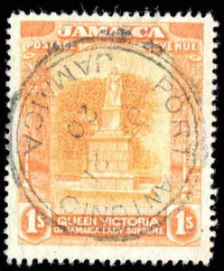 Jamaica 1s Sc 83 1920  Used SON Jamaica Port Antonia Cancel