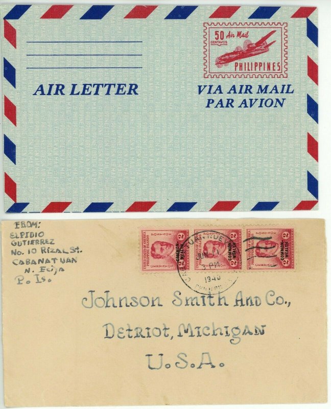 Philippines Postage Cover Stamp  Collection FDC First Day Issue