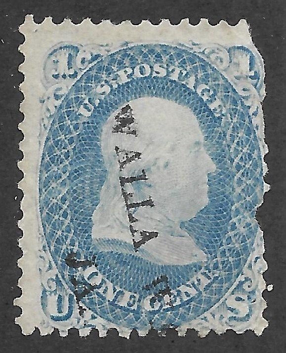 Doyle's_Stamps: Walla Walla, Wash. Territorial Cancels, Scott #63 & #65