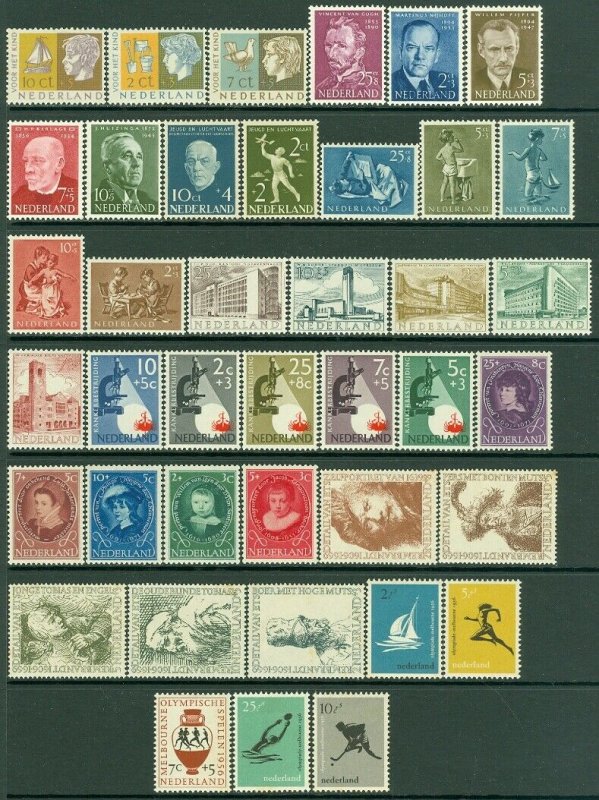 EDW1949SELL : NETHERLANDS Nice Semi-Postal collection of ALL DIFF MOG CPLT SETS