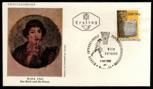 1965, Austria 1,8+0,5Sh, International Stamp Exhibition FDC, Sc B316, Mi 1185