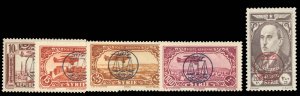 Syria #C109-113 Cat$31, 1944 1st Congress of Arab Lawyers, complete set, ligh...