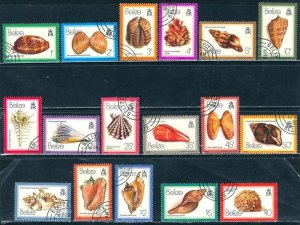 Belize; 1980: Sc. # 471-487: Used CTO, Cpl. 17 stamps Set