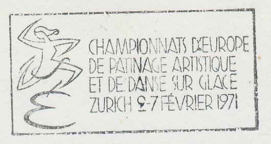 Cover / Postmark Switzerland 1971 Figure Skating - European Championships Zurich