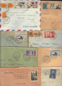 FRANCE & SENEGAL 1940-50's COLLECTION OF TEN COMMERCIAL COVERS