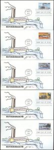 #3091-95 Riverboats Wilson FDC Set