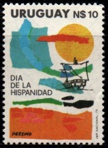 1979 Uruguay spanish day heritage painting drawing #1053  ** MNH