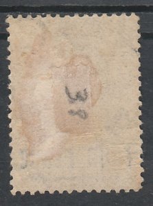 ST HELENA 1884 QV 4D OVERPRINT 17MM LONG WMK CROWN CA