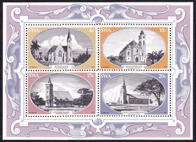 SWA Historic Churches MS SG#319-MS323 SC#422a