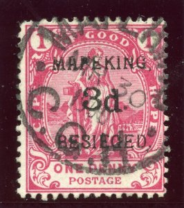 Cape Mafeking 1900 3d on 1d carmine (Type 2 surch) very fine used. SG 3. Sc 164.