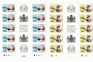 Tonga 1985 MNH Sc 608a-11a SPECIMEN sheets of 10