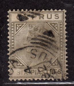 $Cyprus Sc#15 used, VF, sound stamp, WMK 1, CV. $500