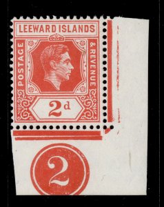 LEEWARD ISLANDS GVI SG104, 2d scarlet, LH MINT. CONTROL