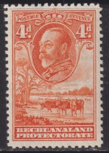 1932 British Bechuanaland Protectorate KGV 4 pence MVLH Sc# 109 CV $5.25